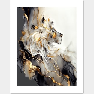 Lion's Gaze - Resin Art Posters and Art